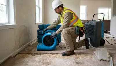 Water damage restoration team in Topeka, KS providing emergency restoration services for homes