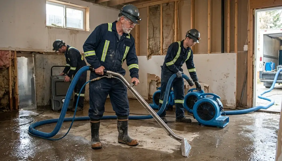 Emergency water removal team serving Topeka, KS for home flooding and water damage cleanup
