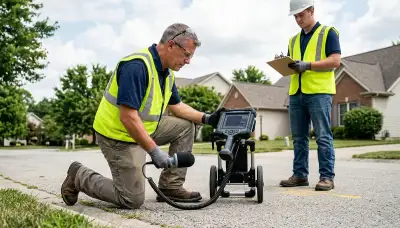 Leak detection technician in Topeka, KS inspecting a home for hidden water leaks