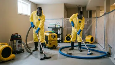 Sewer backup cleanup in Topeka, KS for homes with raw sewage and water damage restoration
