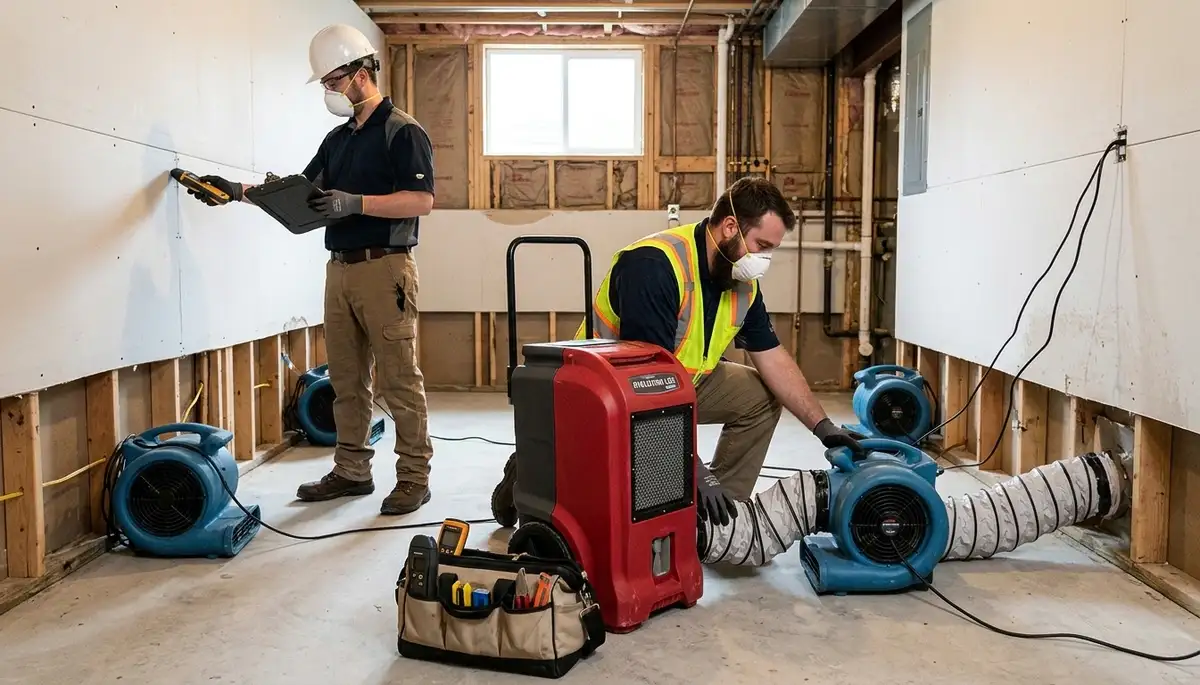 Structural drying service in Topeka, KS for homes after water damage to walls, floors, and framing