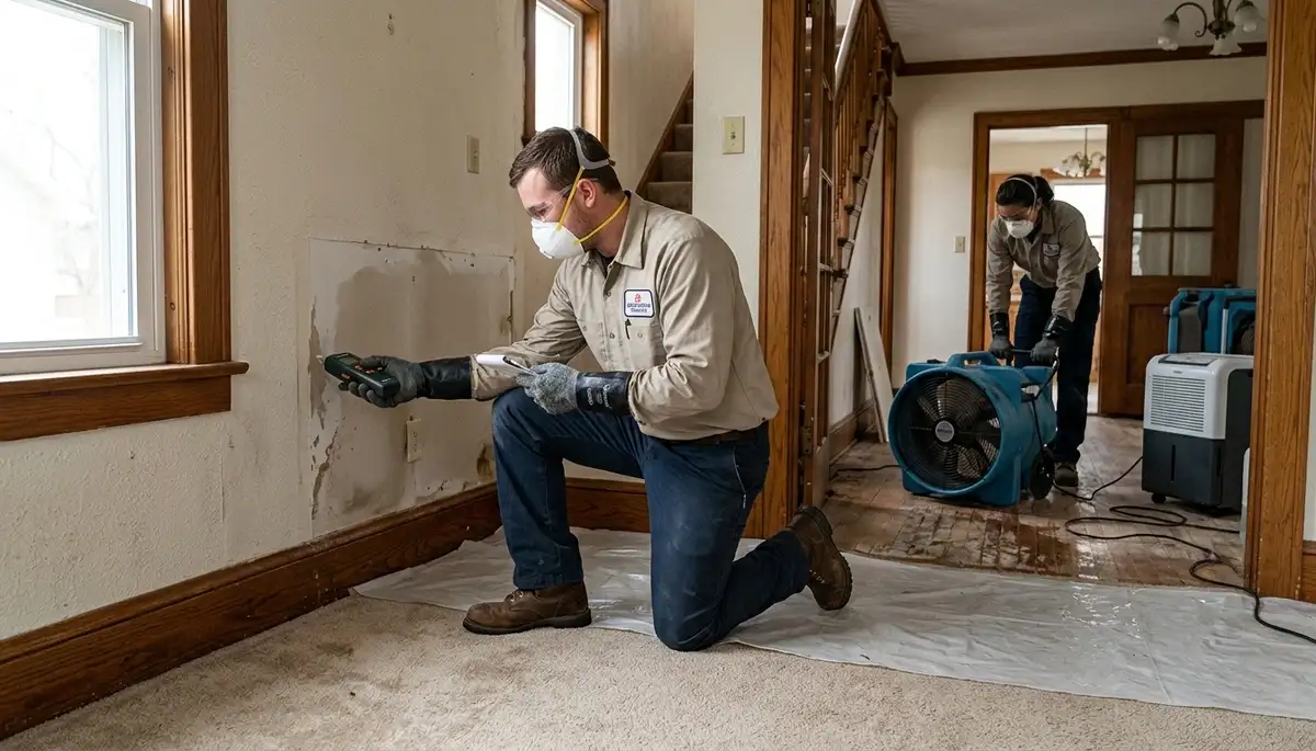 Water damage restoration team serving Topeka, KS for fast water cleanup and drying services