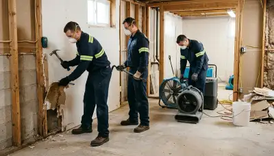Water damage restoration team in Topeka, KS providing professional cleanup and repair services