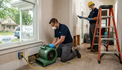 Water damage restoration team serving Topeka, KS for emergency cleanup and repairs