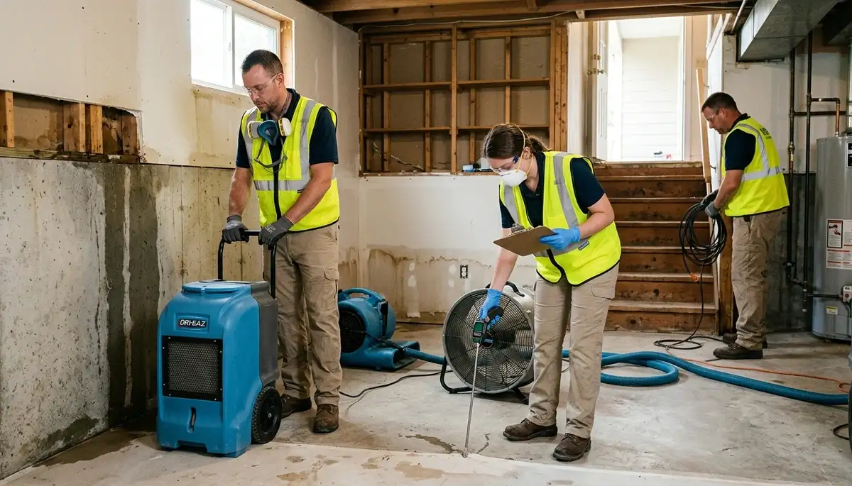Water damage restoration team serving Topeka, KS with professional cleanup and repair services