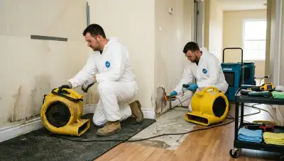 Water damage restoration crew serving Topeka, KS for flooded homes and storm damage cleanup